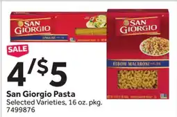 Stop&Shop San Giorgio Pasta offer