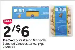 Stop&Shop DeCecco Pasta or Gnocchi offer