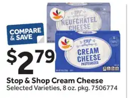 Stop&Shop Stop & Shop Cream Cheese offer