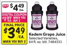 Stop&Shop Kedem Grape Juice offer