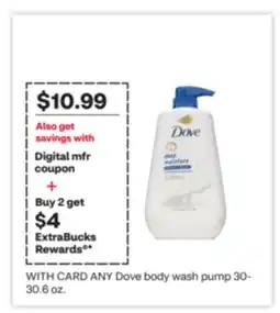CVS ANY Dove body wash pump offer