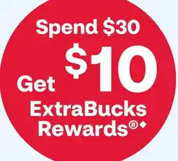 CVS Spend $30 Get $10 ExtraBucks Rewards ♦ offer