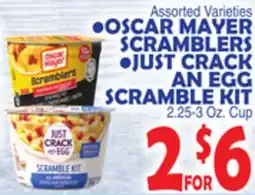 Bravo Supermarkets OSCAR MAYER SCRAMBLERS, JUST CRACK AN EGG SCRAMBLE KIT offer