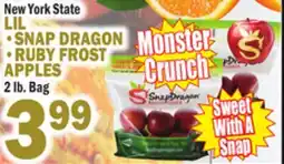 Bravo Supermarkets LIL •SNAP DRAGON •RUBY FROST APPLES offer