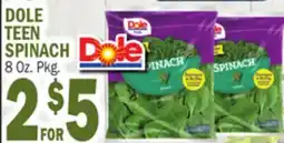 Bravo Supermarkets DOLE TEEN SPINACH offer