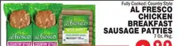 Bravo Supermarkets AL FRESCO CHICKEN BREAKFAST SAUSAGE PATTIES offer