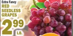 Bravo Supermarkets RED SEEDLESS GRAPES offer
