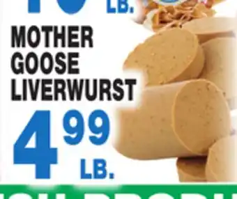 Bravo Supermarkets MOTHER GOOSE LIVERWURST offer