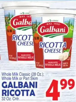 Bravo Supermarkets GALBANI RICOTTA offer