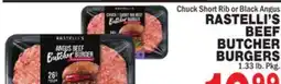 Bravo Supermarkets RASTELLI'S BEEF BUTCHER BURGERS offer