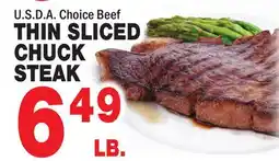 Bravo Supermarkets THIN SLICED CHUCK STEAK offer