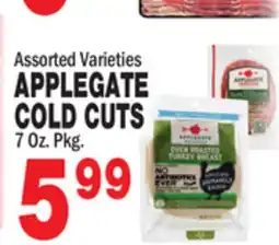 Bravo Supermarkets APPLEGATE COLD CUTS offer