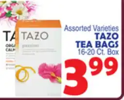 Bravo Supermarkets TAZO TEA BAGS offer