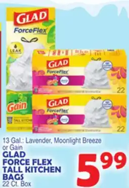 Bravo Supermarkets GLAD FORCE FLEX TALL KITCHEN BAGS offer