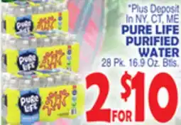 Bravo Supermarkets PURE LIFE PURIFIED WATER offer