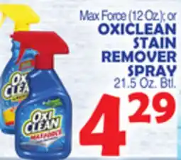 Bravo Supermarkets OXICLEAN STAIN REMOVER SPRAY 21.5 Oz. Btl offer