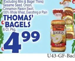 Bravo Supermarkets THOMAS' BAGELS offer