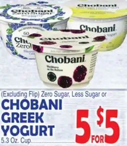 Bravo Supermarkets CHOBANI GREEK GREEK YOGURT offer