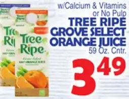 Bravo Supermarkets TREE RIPE GROVE SELECT ORANGE JUICE offer