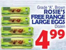 Bravo Supermarkets ROSIE'S FREE RANGE LARGE EGGS offer