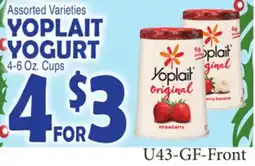 Bravo Supermarkets YOPLAIT YOGURT offer