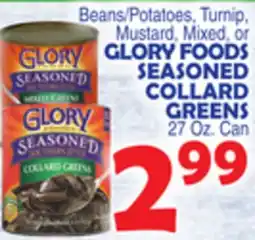 Bravo Supermarkets GLORY FOODS SEASONED COLLARD GREENS offer