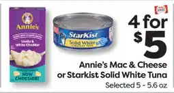 Weis Markets Annie's Mac & Cheese or Starkist Solid White Tuna offer