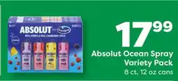 Weis Markets Absolut Ocean Spray Variety Pack offer