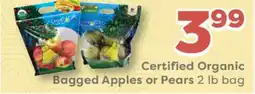Weis Markets Certified Organic Bagged Apples or Pears offer