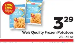 Weis Markets Weis Quality Frozen Potatoes offer