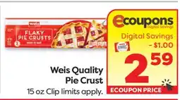 Weis Markets Weis Quality Pie Crust offer