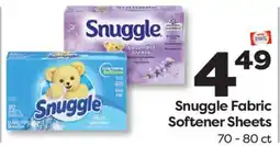 Weis Markets Snuggle Fabric Softener Sheets offer