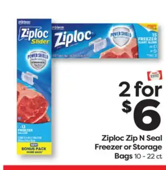 Weis Markets Ziploc Zip N Seal Freezer or Storage Bags offer