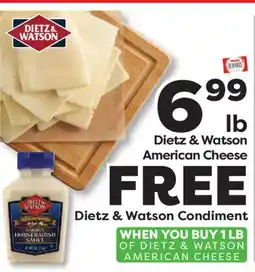 Weis Markets Dietz & Watson American Cheese offer