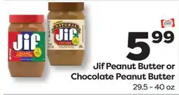 Weis Markets Jif Peanut Butter or Chocolate Peanut Butter offer