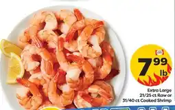 Weis Markets Extra Large 21/25 ct Raw or 31/40 ct Cooked Shrimp offer