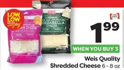 Weis Markets Weis Quality Shredded Cheese offer