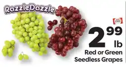 Weis Markets Red or Green Seedless Grapes offer