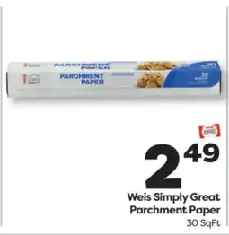 Weis Markets Weis Simply Great Parchment Paper offer