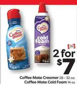 Weis Markets Coffee Mate Creamer 28-32 oz Coffee Mate Cold Foam 14 oz offer