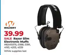 Runnings Walkers Razor Slim Electronic Muffs offer