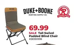 Runnings Duke & Boone Tall Swivel Padded Blind Chair offer