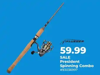 Runnings Pflueger President Spinning Combo offer