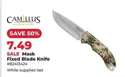 Runnings Camillus Mask Fixed Blade Knife offer