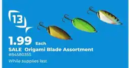Runnings 13 Fishing Origami Blade Assortment offer