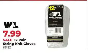 Runnings 12 Pair String Knit Gloves offer