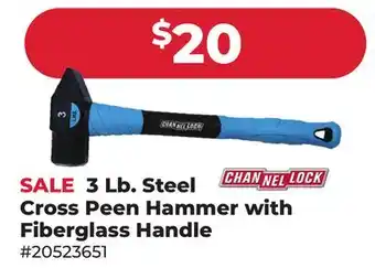 Runnings 3 Lb. Steel Cross Peen Hammer with Fiberglass Handle offer