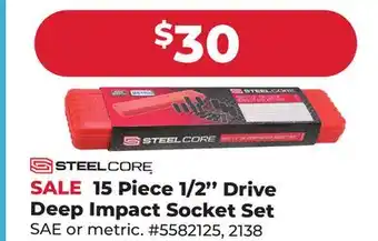 Runnings 15 Piece 1/2 Drive Deep Impact Socket Set offer