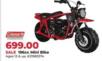 Runnings 196cc Mini Bike offer