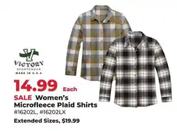 Runnings Women's Microfleece Plaid Shirts offer